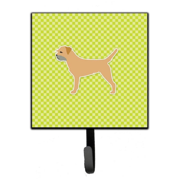Carolines Treasures Border Terrier Checkerboard Green Leash or Key Holder BB3789SH4 - main
